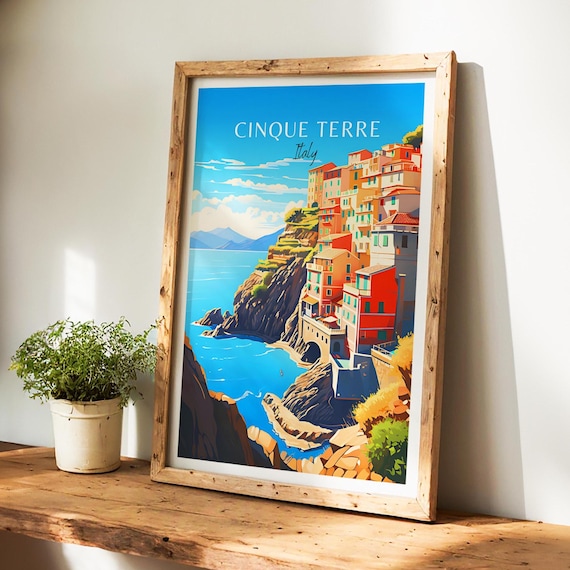 Cinque Terre Poster - Italien Wall Art für Home Dekor, das perfekte Geschenk und eine bleibende Erinnerung | Kunst Print