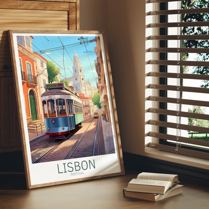 Lissabon reisposter - Lissabon poster - Portugal muurdecoratie, het perfecte cadeau en een blijvende herinnering | Kunstprint afbeelding 6
