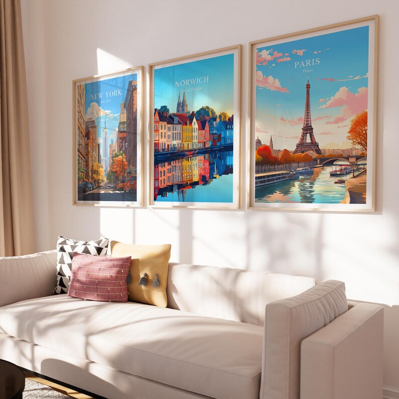 Norwich Travel Poster England Wall Art, the Perfect Gift and a Lasting