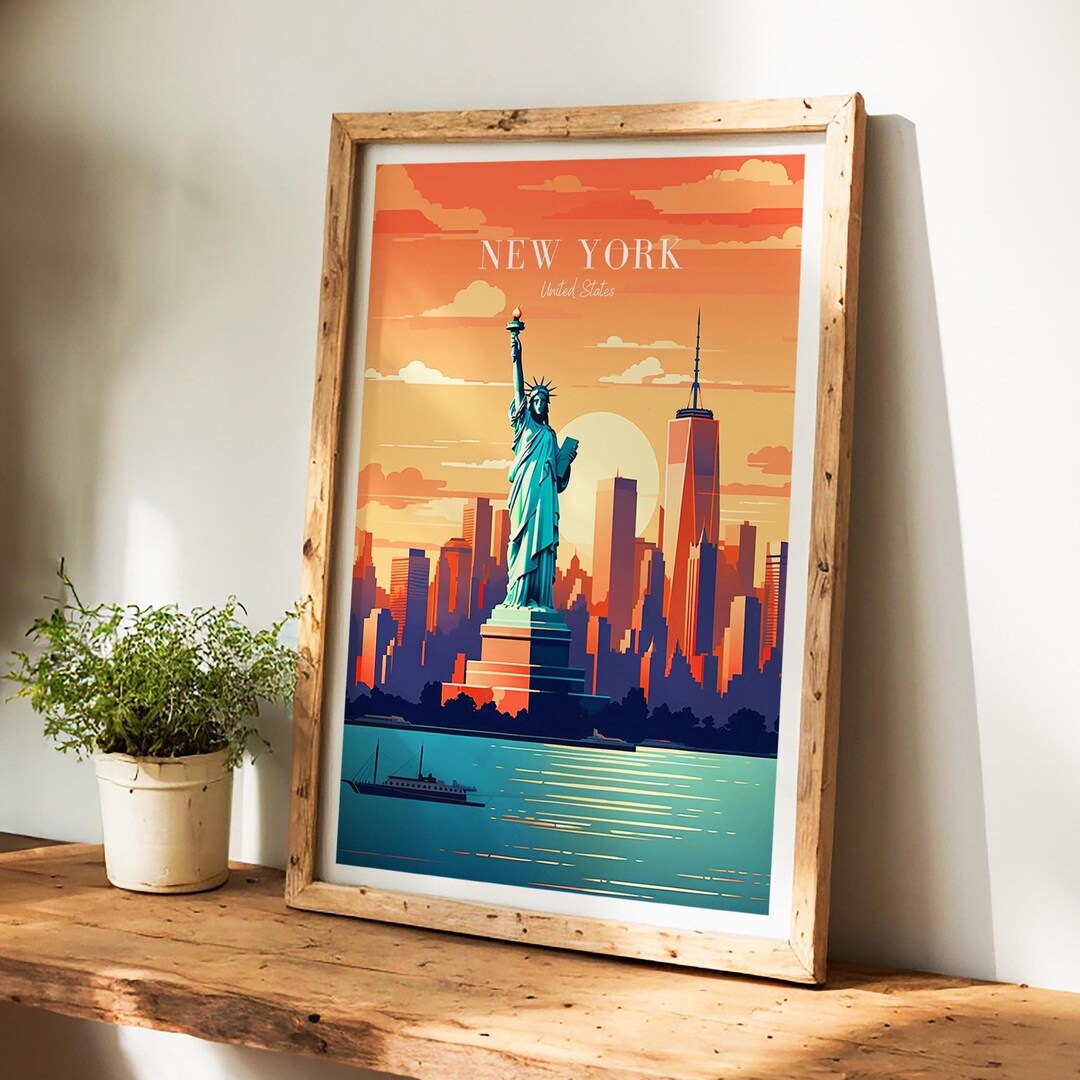 New York Travel Poster - USA Wall Art for Home Decor, the Perfect Gift ...