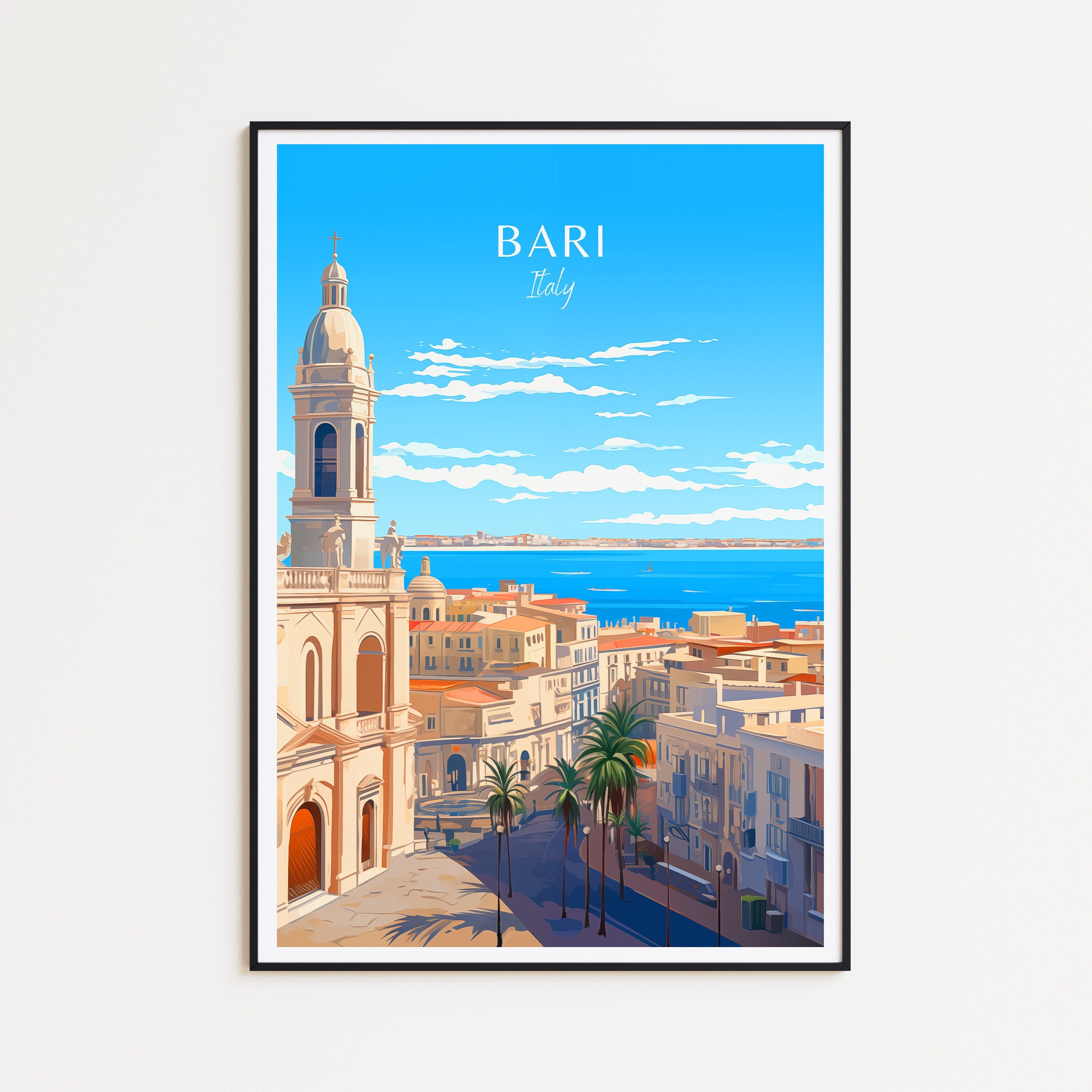 Bari Poster - Italy Wall Art for Home Decor, the perfect gift and a lasting travel memory | Art Print