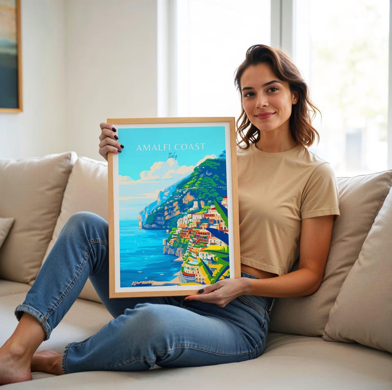 Amalfi Coast Poster - Italian Wall Art, the perfect gift and a lasting travel memory | Amalfi Coast Print image 5