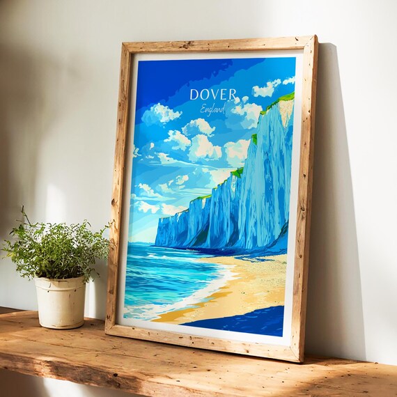 Dover Travel Poster - England Wall Art, the Perfect Gift and a