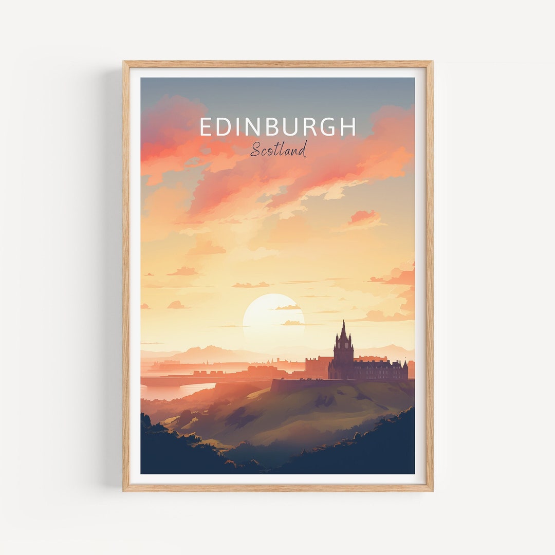 Edinburgh Travel Poster - Scotland Wall Art for Home Decor, the Perfect ...