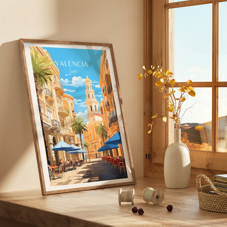 Valencia Travel Poster Spain Wall Art, the Perfect Gift and a Lasting