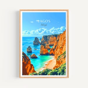 Lagos Poster - Portugal Wall Art, the perfect gift and a lasting travel memory | Algarve Travel Art Print Wall Decor