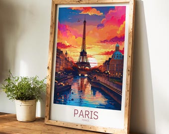 Reisposter Parijs - Parijs Poster - Frankrijk Wandkunst voor Woondecoratie, het perfecte cadeau en een blijvende herinnering | Kunstdruk