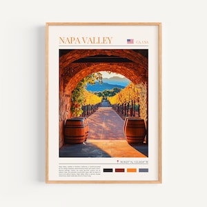 Napa Valley Poster – USA Wall Art, the perfect gift and a lasting travel memory | California Travel Art Print Wall Decor