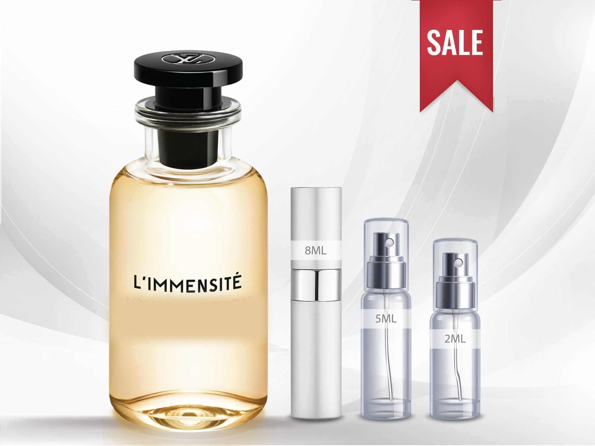 Shop for samples of L'Immensite (Eau de Parfum) by Louis Vuitton for men  rebottled and repacked by