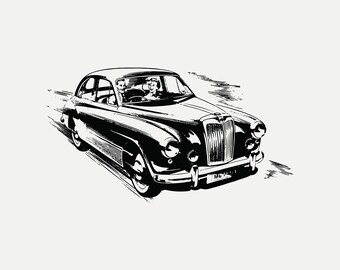 Classic car poster