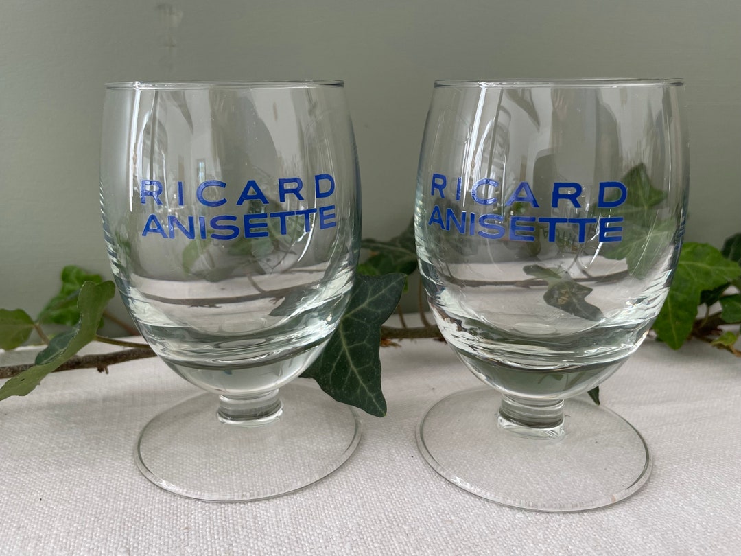 Paire de verres Ricard Anisette vintage - Apéritif français - Verres de ...