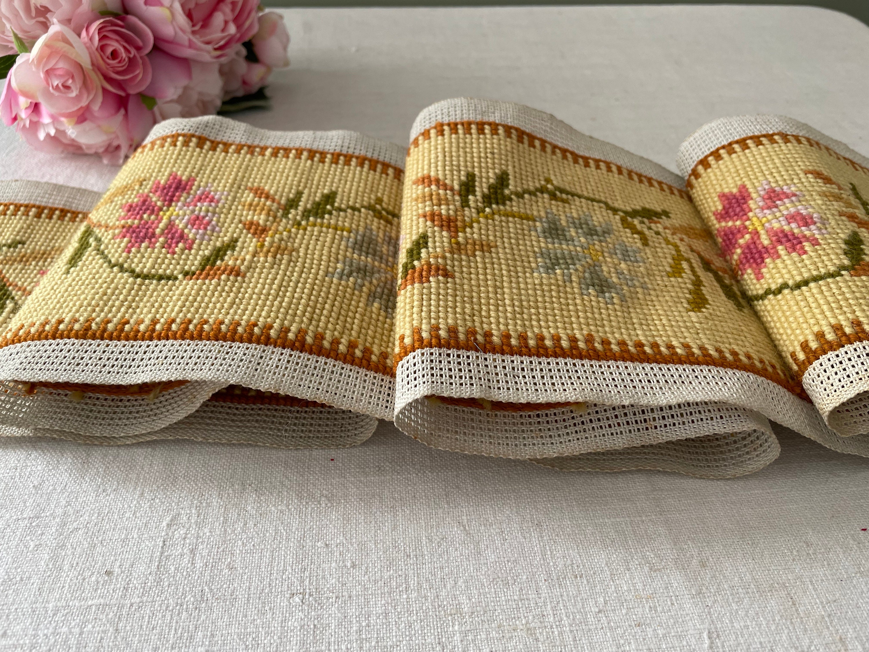 Fabulous Antique French Wool Tapestry All Hand Worked Tapestry Panel 55 ...