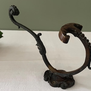 Vintage French Bronze Hat & Coat Hook, French Portmanteau, Coat Rack, Ormolu Metal Hat and Coat With 2 Hanger Hook, Vintage Peg, Bronze Hook