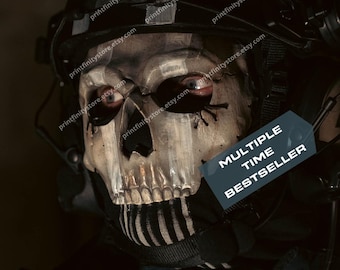 Máscara de fantasma inspirada en Night War - Lista para Airsoft