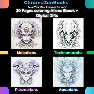 UFO and Aliens Coloring eBook: Intriguing Extraterrestrial Designs for Relaxation