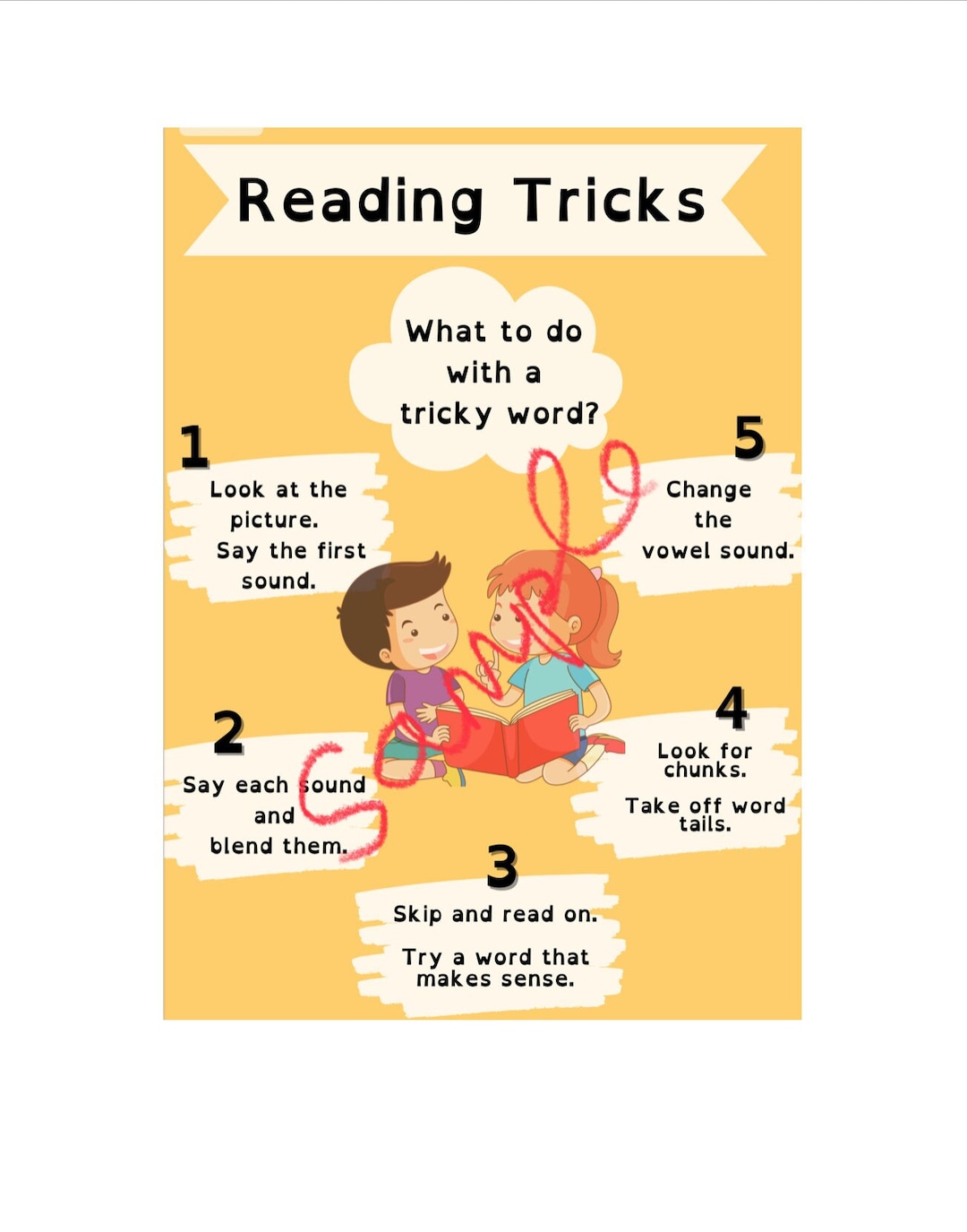 Printable Reading Strategies Poster - Etsy