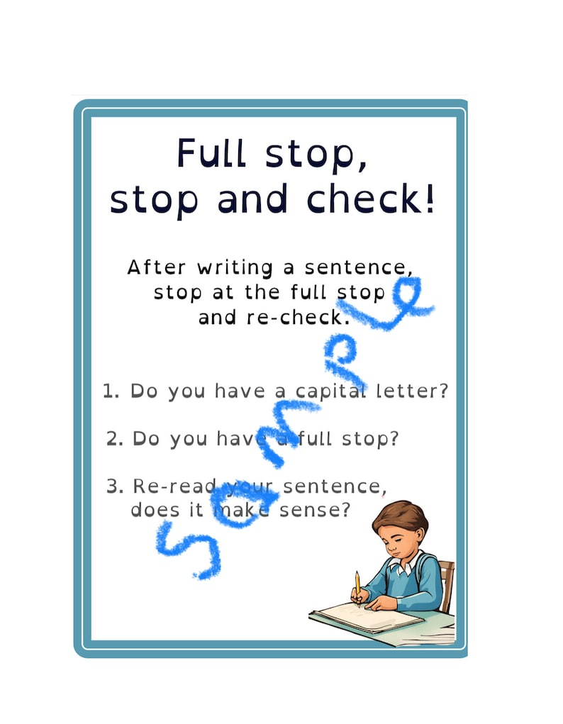 Printable Proofreading and Writing Strategies Poster image 1