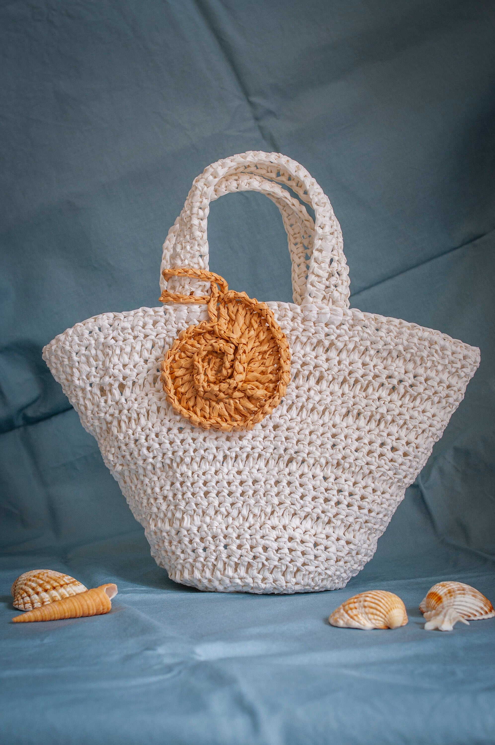 Borsa in rafia di conchiglie Italia