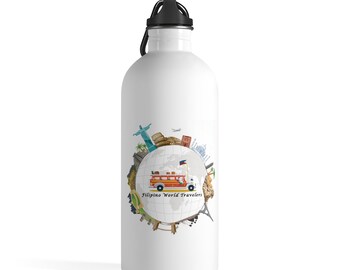 Filipino World Travelers Stainless Steel Water Bottle