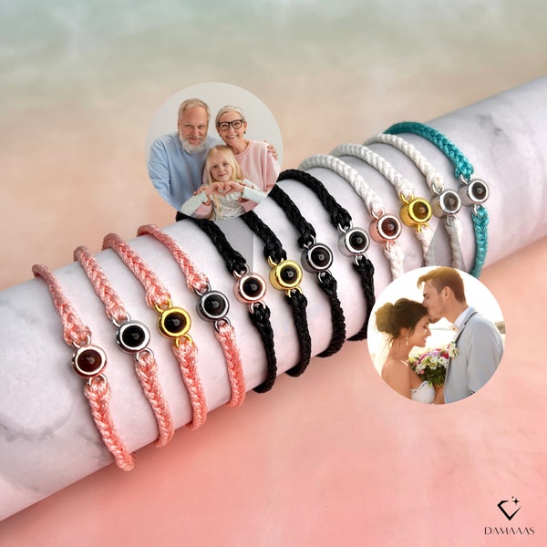 Personalized Photo Projection Bracelet, Charm Bracelet for Birthday Wedding Gift, Picture Inside Bracelet, Christmas Gift for Her Him