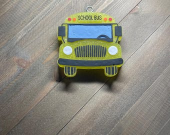 School bus car freshie