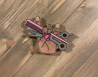 Cosmetology/hairdresser/hairstylist car freshie