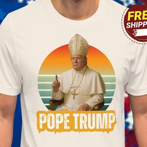 Camiseta del Papa Trump, divertida camiseta social de la verdad de Trump 2028, camiseta católica, mercancía de Trump, regalo MAGA, meme de Trump, divertida camiseta política, Papa Francisco Trump 47