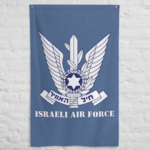 Israel Flag Israel Air Force Banner Israel Gifts Jewish Flag Gift Indoor Banner Israeli Forces Israeli Air Force Stand With Israel