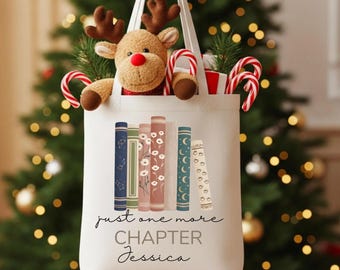 Personalisierte Buch-Liebhaber-Einkaufstasche, Blumengeschenk für Bücherwurm
