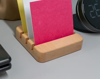 Haftnotizhalter * Notizhalter aus Holz * Schreibtisch Organizer * Schreibtisch Accessoires * Home Office Dekor * Geschenk