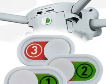 ChargeSlider personalizzato specificamente per droni leggeri come il DJI Neo, indicatore di carica, indicatore della batteria 2 in 1 e numerazione, 3 pezzi