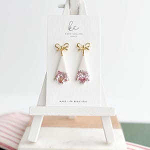 Glitter Christmas Tree Earrings: Handmade Polymer Clay Holiday Jewelry