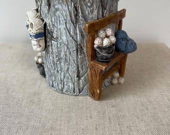 Portabolígrafos o utensilios rústico con temática de golf / Decoración de golf para escritorio o cueva de hombre / Regalo de golf para él / Organizador de escritorio con diseño de hoyo 18 / Escritorio vintage