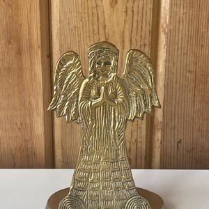 Vintage Brass Angel Candle Holder
