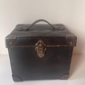 WWII-Era Grimes Aviation Carrying Case – Vintage Military Aircraft Equipment Box – Industrial Lockbox Trunk - Military Box - RARE Decor
