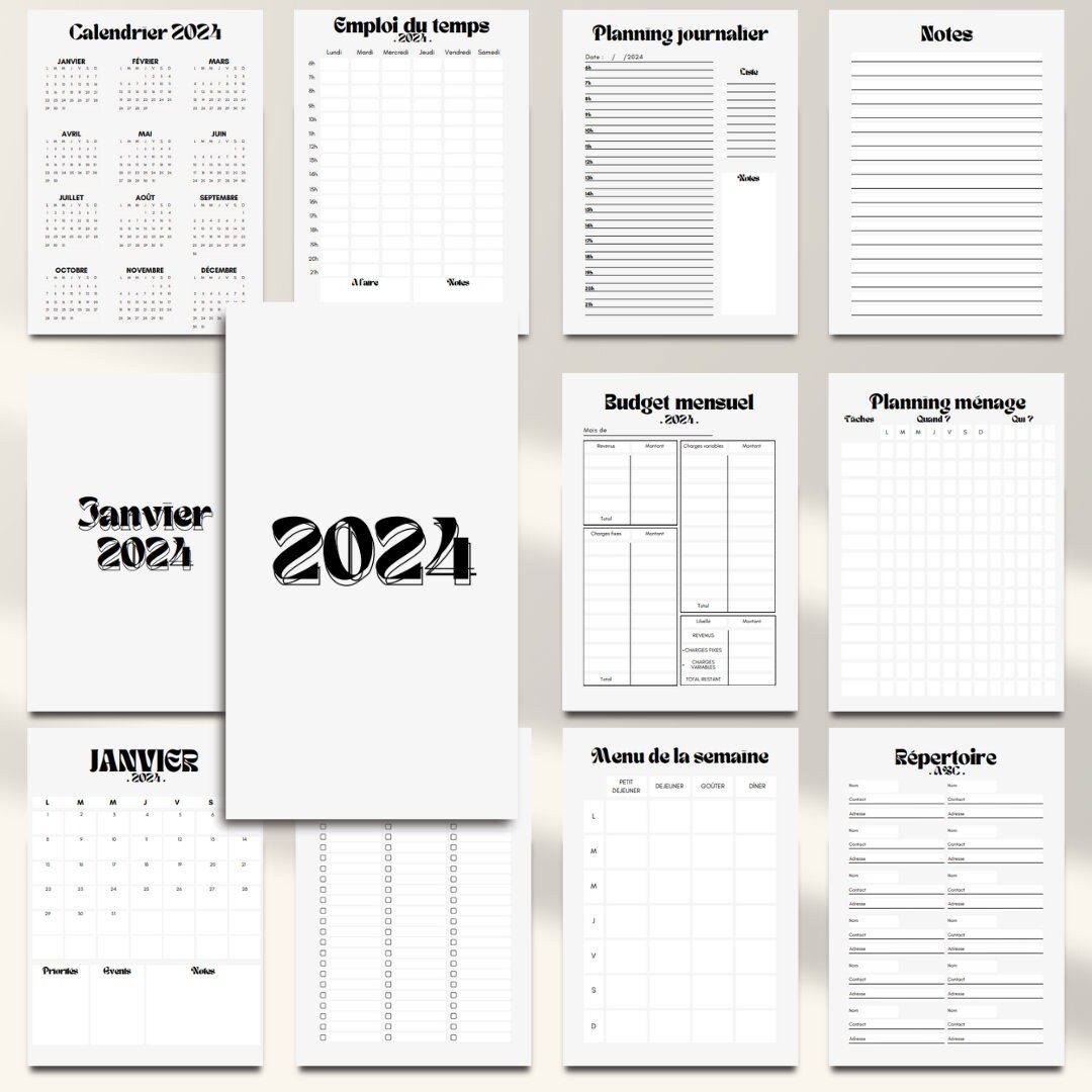 Printable Planner Diary 2024 Etsy