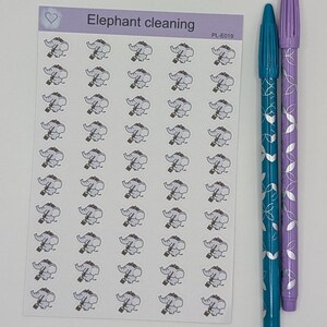 Adesivo per pianificatore di pulizia dell'elefante, pianificazione funzionale