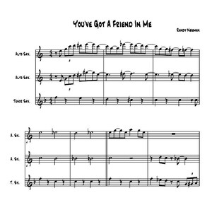 You&#39;ve Got A Friend In Me - Saxophone Trio (Sheet Music Download)