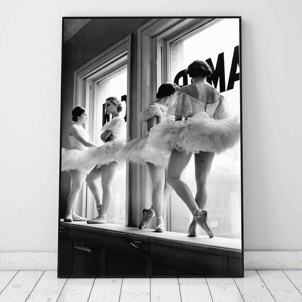 Ballerina Print, Ballerina poster, Black and White print, ballet Poster, aesthetic posters, inspirational poster, Photography Prints