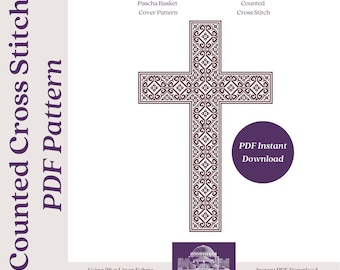 PDF digital: Descarga de patrón de punto de cruz contado en mosaico
