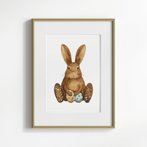 Art mural imprimable de Pâques, cadeau de Pâques, art numérique de Pâques, décoration de Pâques, art lapin de Pâques, décoration de printemps, impression de Pâques