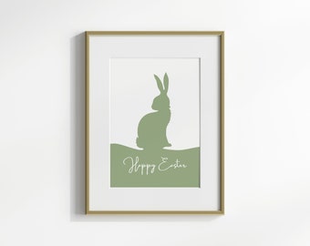 Ostern druckbare Wandkunst, Ostern Geschenk, Ostern digitale Kunst, Osterdekoration, Osterhase Kunst, Frühling Wohndekor, Ostern Druck
