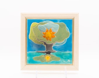 Gilbert Valentin 6" Modernist Tile Galerie Les Archanges Vallarius France
