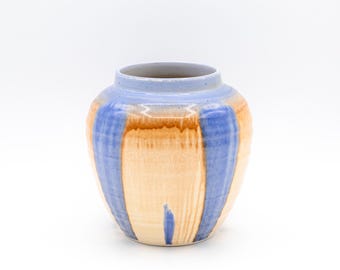 1930s Shelley England Bone China 4.5" Drip Glaze Harmony Vase - Vintage Art Deco Pottery