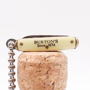 Vintage Advertising Mini Pocket Knife Burton&#39;s Since 1876