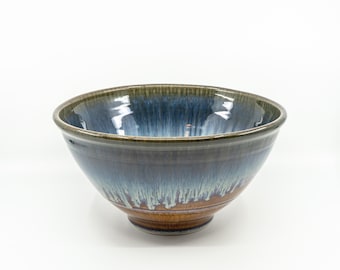 Bill Campbell Large 11.25" Serving Bowl - Vintage PA Flambe Studio Pottery