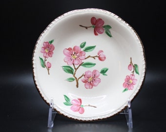 Set of 6 Homer Laughlin Pink Apple Blossom Liberty Dessert/Fruit Bowls 5.75" Vintage