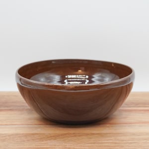 JB Cole Pottery 5.5" Gloss Brown Glaze Bowl Vintage Steeds / Seagrove NC