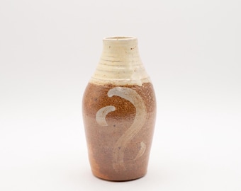 2005 Lees Signed NC Studio Pottery 5.5" Wood Fired Salt Glaze Vase