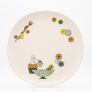 Vintage Crooksville Waldorf 12&quot; Serving Platter Plate - Retro MCM Mid-Century Modern Dinnerware